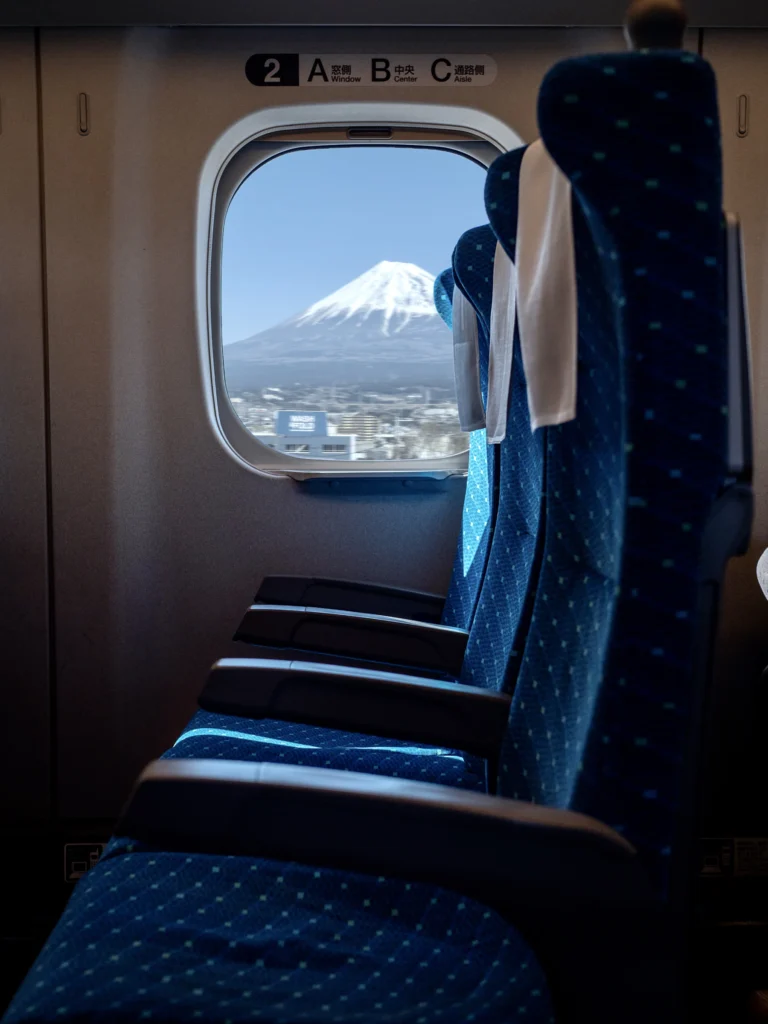 Widok na Fuji z okna Shinkansena
