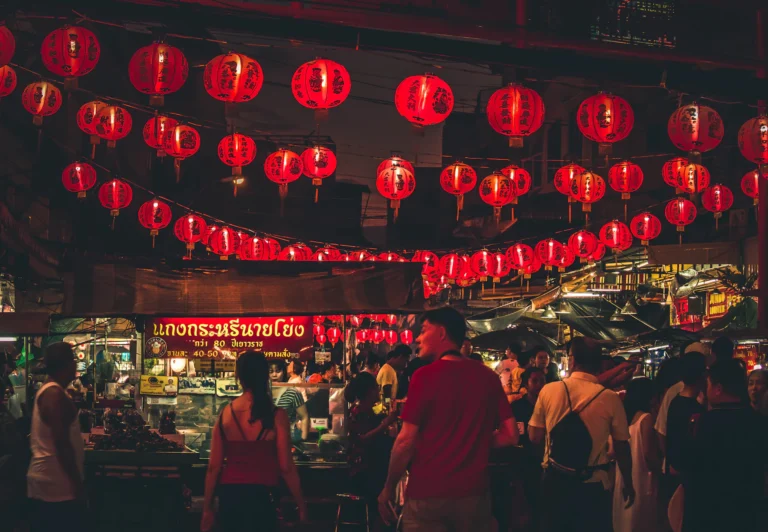 Lampiony w Chinatown w Bangkoku
